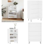 Vidaxl - buffet haut blanc 57x35x90 cm bois d'ingnierie - buffet design moderne - meuble rangement cuisine ...