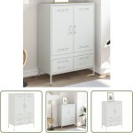 Buffet haut blanc 68x39x101, 5 cm acier - buffet design industriel - meuble rangement - buffet blanc ... Buffet haut blanc 68x39x101, 5 cm acier - buffet design industriel - meuble rangement - buffet blanc ...