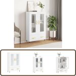 Vidaxl - buffet haut blanc 69, 5x31x115 cm bois d'ingnierie - buffet design moderne - buffet blanc - ...