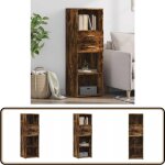 Vidaxl - buffet haut chne fum 40x42, 5x124 cm bois d'ingnierie - buffet design intemporel - meuble ...