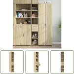 Buffet haut ch�ne sonoma 30x42, 5x185 cm bois d'ing�nierie - buffet - meuble de rangement - commode - ...