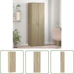 Buffet haut ch�ne sonoma 60x35x180 cm bois d'ing�nierie - buffet design - meuble rangement - armoire ...