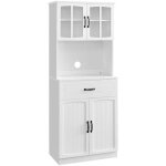 Buffet haut cuisine 41, 5 x 73 x 179, 8 cm meuble de rangement garde - manger vaisselier avec portes ... Buffet haut cuisine 41, 5 x 73 x 179, 8 cm meuble de rangement garde - manger vaisselier avec portes ...