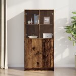 Vidaxl - buffet haut avec portes vieux bois 68x37x142 cm bois ing�nierie