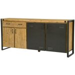 Pier import - buffet industriel bois mtal boulons brooklyn