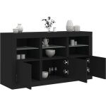 Buffet avec lumières led, enfilade, armoire de cuisine noir 123x37x67 cm con52913 design in Buffet avec lumières led, enfilade, armoire de cuisine noir 123x37x67 cm con52913 design in