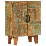 Buffet meuble d'appoint sculpt  la main 55 x 30 x 75 cm bois massif rcupration multicolore dec031228 ...