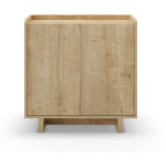 Buffet, meuble de rangement aspect bois avec 2 portes coloris ch�ne - longueur 80 x profondeur 40 x hauteur ...