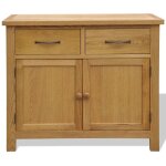 Buffet?meuble de rangement?bahut 90 x 33, 5 x 83 cm bois de ch�ne massif cfw724901