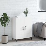 Buffet, meuble de rangement, bahut pour salon, salle � manger, cuisine blanc brillant 69, 5x34x90 cm ...