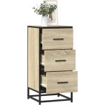 Buffet?meuble de rangement?bahut pour salon, salle  manger, cuisine chne sonoma 35, 5x35x76 cm bois ...