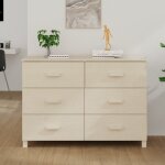 Buffet, meuble de rangement, bahut pour salon, salle à manger, cuisine hamar marron miel 113x40x80 cm ... Buffet, meuble de rangement, bahut pour salon, salle à manger, cuisine hamar marron miel 113x40x80 cm ...