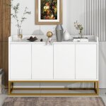 Buffet - buffet moderne - buffet bas - buffet avec 4 porte - 120x30x80 cm - pieds m�tal - pour salle ...