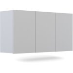 Petits - meubles - buffet suspendu 3 portes 160x36x60 cm blanc - dallyn