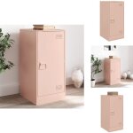 Buffet rose 34, 5x39x73 cm acier - buffet rose - meuble rangement - armoire entre - commode salon - ...