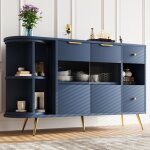 Buffet de salle  manger, armoires de rangement, meubles de cuisine, buffet en bois, avec portes coulissantes ...