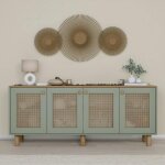 Buffet salle � manger vert sauge, 4 portes cannage varen