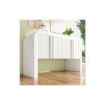 Buffet de salon, buffet blanc avec porte magnétique, cadre d'angle arrondi, dispositif anti - basculement, ... Buffet de salon, buffet blanc avec porte magnétique, cadre d'angle arrondi, dispositif anti - basculement, ...