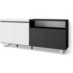 Buffet salon et cuisine, meuble de rangement, commode, 200x87x35cm, 4 portes, design industriel, style ...