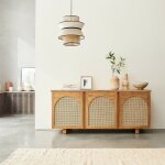 Buffet en teck massif et cannage 183 cm Buffet en teck massif et cannage 183 cm