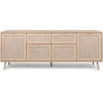 Buffet avec tiroirs et placards effet cannage tivat