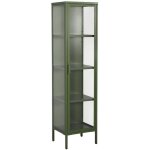 Buffet. vaisselier acier et verre tremp� 1 porte 160cm vert - arkansas
