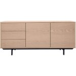 Miliboo - buffet vintage finition bois ch�ne 2 portes 3 tiroirs l160 cm manny