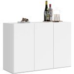Miroytengo ? buffet voltik blanc mat 90 x 69, 5 x 32 cm ? m�lamin� durable ? rangement optimis� avec ...
