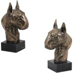 Bull terrier, bull terrier i - statuette de chien, buste sur socle en pierre, sculpture, trophée pour ... Bull terrier, bull terrier i - statuette de chien, buste sur socle en pierre, sculpture, trophée pour ...