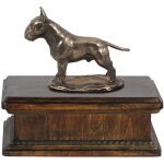 Bull terrier, bull terrier iv - urne pour cendres de chien, urne classique avec statuette, urne lgante ...