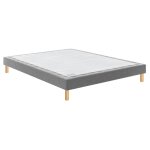 Sommier bultex confort medium mediano 80x200 trame gris clair lattes Sommier bultex confort medium mediano 80x200 trame gris clair lattes