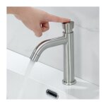 Robinet de lavabo eau froide uniquement robinet poussoir eau froide robinet lave - mains robinetterie ...