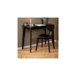Furniture to go - bureau 1 tiroir 100x50x75 cm en bois noir - selda