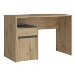 Meubletmoi - bureau 110 cm et caisson décor bois chêne et gris foncé mat - odyssée Meubletmoi - bureau 110 cm et caisson décor bois chêne et gris foncé mat - odyssée