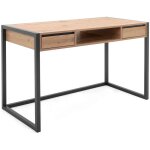 Terre de nuit - bureau 2 tiroirs en bois imitation chne - bu7109