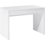 Vente - unique - bureau avec 2 tiroirs - mdf - blanc laqu - vacela
