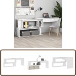 Bureau d'angle blanc 200x50x76 cm bois d'ingénierie - bureau d'angle - bureau blanc - meuble de bureau ... Bureau d'angle blanc 200x50x76 cm bois d'ingénierie - bureau d'angle - bureau blanc - meuble de bureau ...