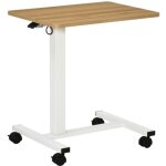 Bureau assis - debout r�glable en hauteur avec roulettes en forme de c peu encombrant table pour ordinateur ...