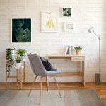 Bureau en bois avec tiroir sonoma couleur chne 89x74h cm - trix