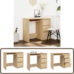 Bureau chne sonoma 90x45x76 cm bois d?ingnierie - bureau - meuble de bureau - bureau ordinateur - bureau ...