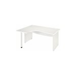 Sans marque - bureau compact blanc l 160 cm pitement plein retour  gauche essens - maxiburo
