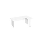 Sans marque - bureau compact blanc l 180 cm retour  droite pitement plein essens - maxiburo