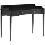 Bureau console avec 1 tiroir - mdf - noir mat - renevi de pascal morabito
