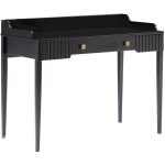 Bureau console avec 1 tiroir - mdf - noir mat - renevi de pascal morabito