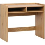 Bureau d�cor bois 2 casiers de rangement ch�ne - l 90 x p 45 x h 78 cm - jules