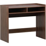 Bureau d�cor bois 2 casiers de rangement noyer - l 90 x p 45 x h 78 cm - jules