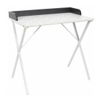 Paris prix - bureau design effet 'terrazzo' 80cm blanc & gris