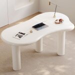 Bureau de bureau � domicile moderne de 65 pouces bureau d'ordinateur blanc table d'�tude console simple ...