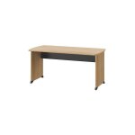 Sans marque - bureau droit chêne l 160 x p 80 cm piètement plein bois - jazz - maxiburo Sans marque - bureau droit chêne l 160 x p 80 cm piètement plein bois - jazz - maxiburo