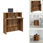 Bureau d'entreprise - vidaxl bureau de r�ception vieux bois 100x50x103, 5cm bois d'ing�nierie - comptoir ...